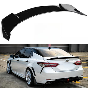 Oasiland glossy-black front view showing sleek spoiler and sporty look