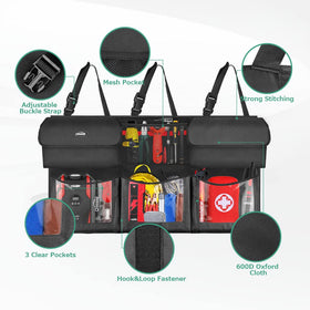 Oasser close-up of pockets highlighting reinforced stitching and capacity