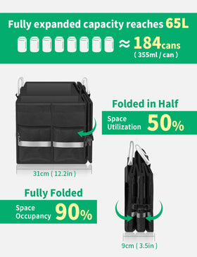 Oasser folded flat for compact storage and easy portability benefit
