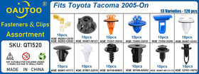 OAUTOO clip installed on Tacoma door trim demonstrating secure fit and reduced rattles