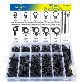OAUTOO front packaging showing the 190pcs assortment and organized compartments for quick selection
