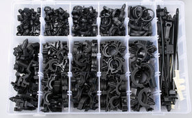 OAUTOO tape-on bundling clip and releasable ties detailed view illustrating easy installation and reuse