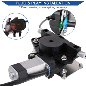 Obaee connector and wiring closeup showing 2-pin plug for easy plug-and-play installation