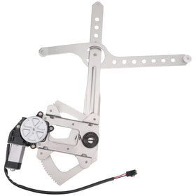 Obaee front driver side regulator assembly showing full unit and ready fit