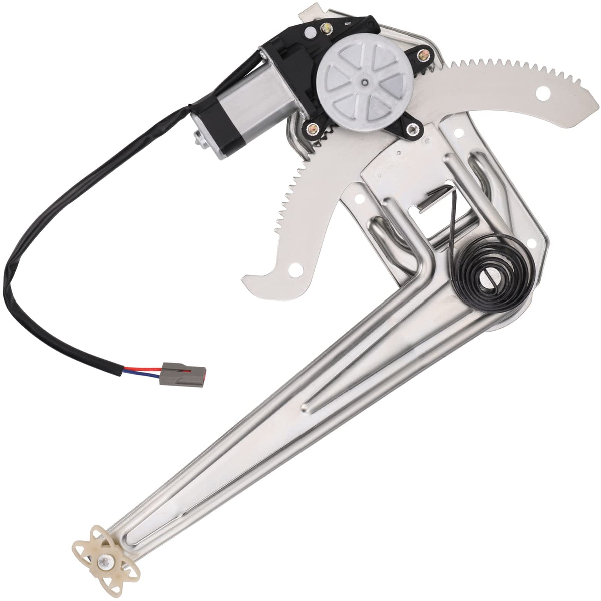 Obaee front left regulator assembly front view showing fit and durability