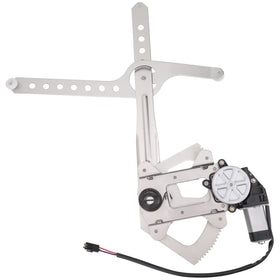 Obaee front passenger assembly overview showing complete regulator and motor, reliable replacement