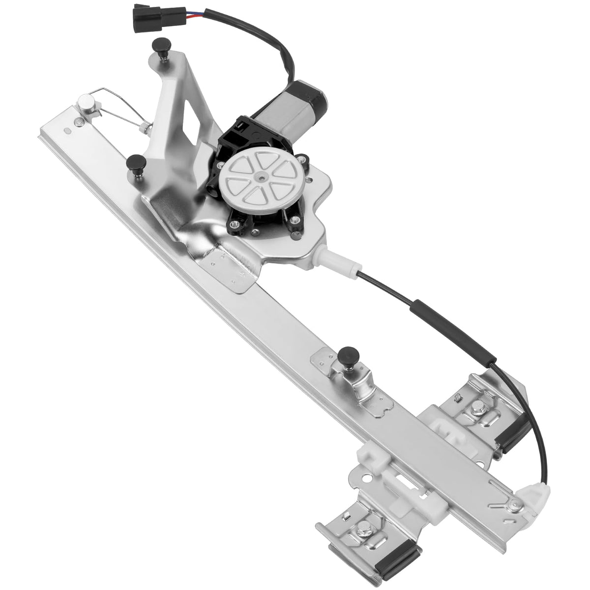 Obaee front right assembly front view showing full regulator and motor — ensures correct fit