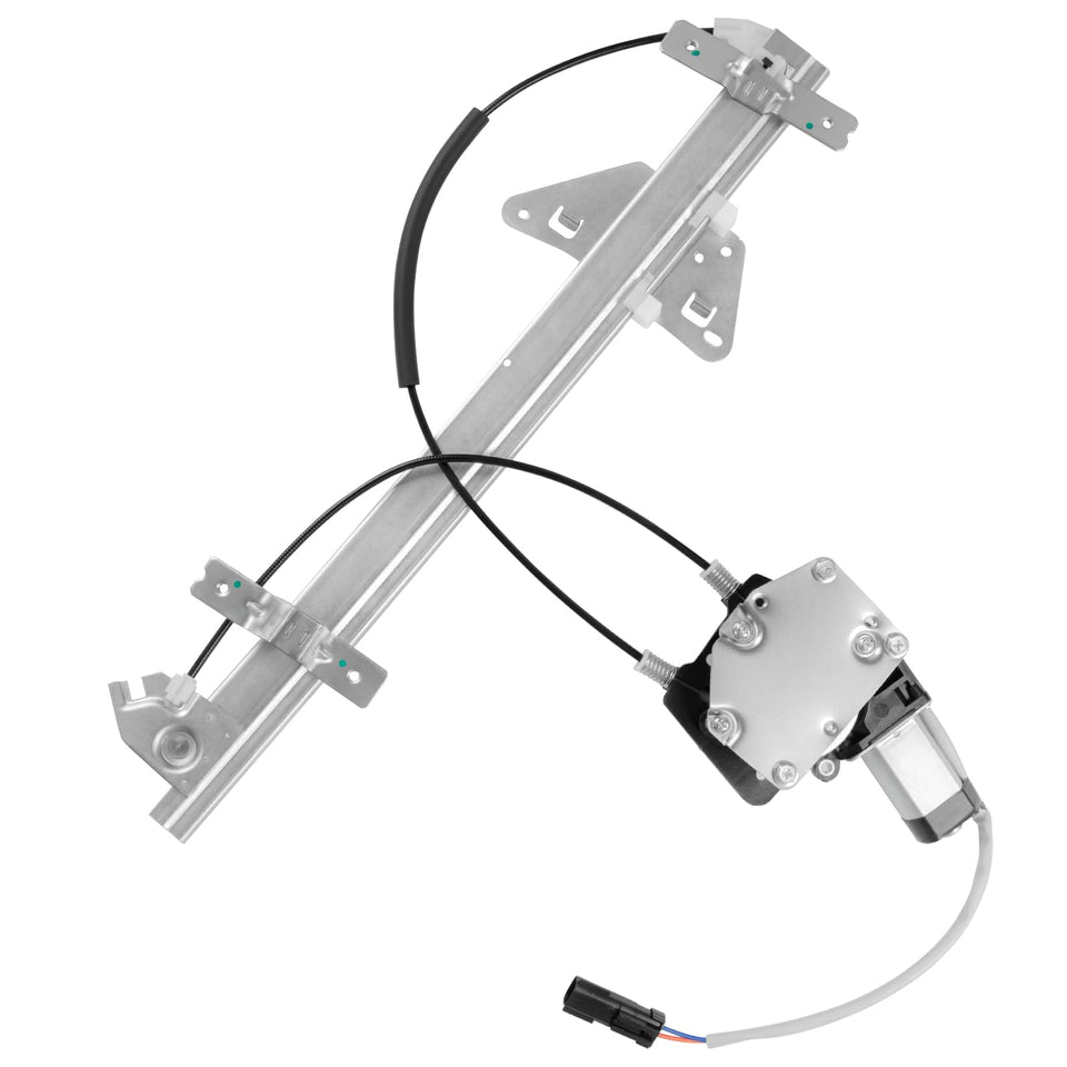 Obaee front right assembly front view showing full regulator and motor for quick replacement