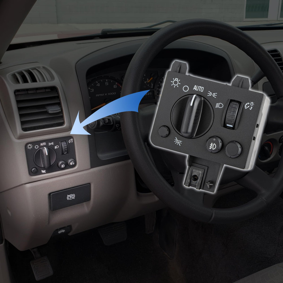Obaee headlight switch boxed with single electronic dash controller for quick installation