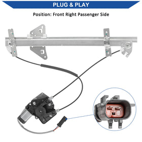 Obaee motor detail showing two-pin connector for easy plug-and-play installation