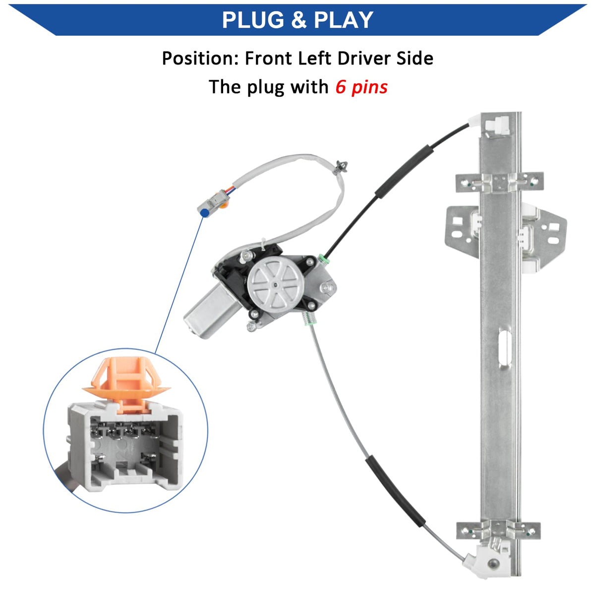 Obaee regulator gear and track detail illustrating smooth, consistent window travel