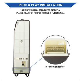 Obaee switch side profile mounted in door panel illustrating flush fit and alignment