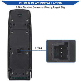 Obaee switch installed in Mercedes door restoring full window control