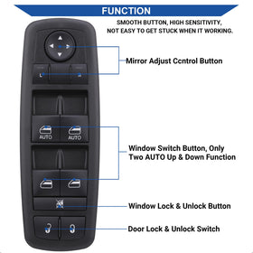 Obaee switch installed in Durango door panel demonstrating seamless OEM fit