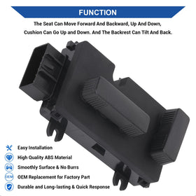 Obaee switch in vehicle interior lifestyle shot conveying restored seat control