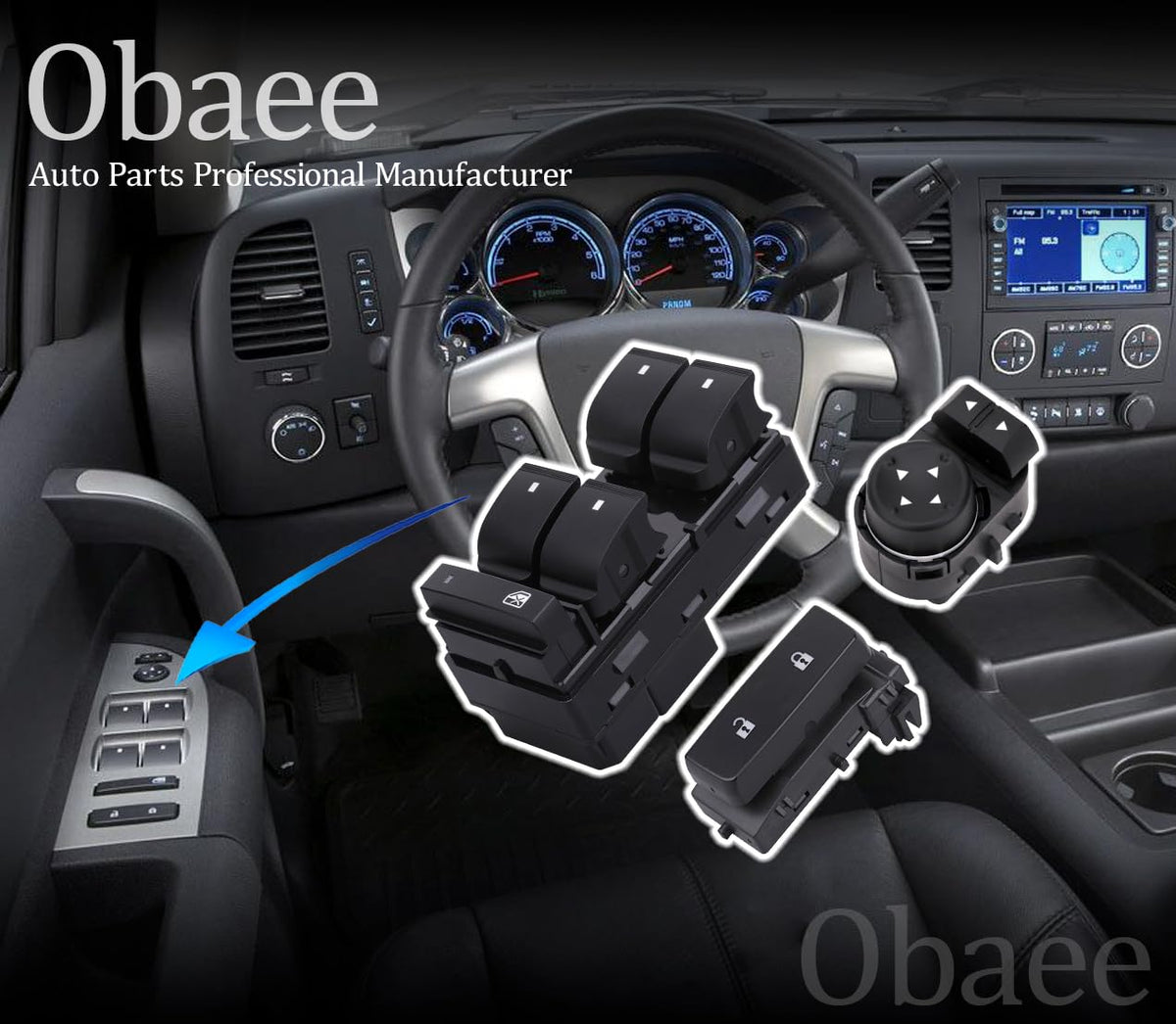 Obaee switches installed in truck door demonstrating straightforward fit and restored function