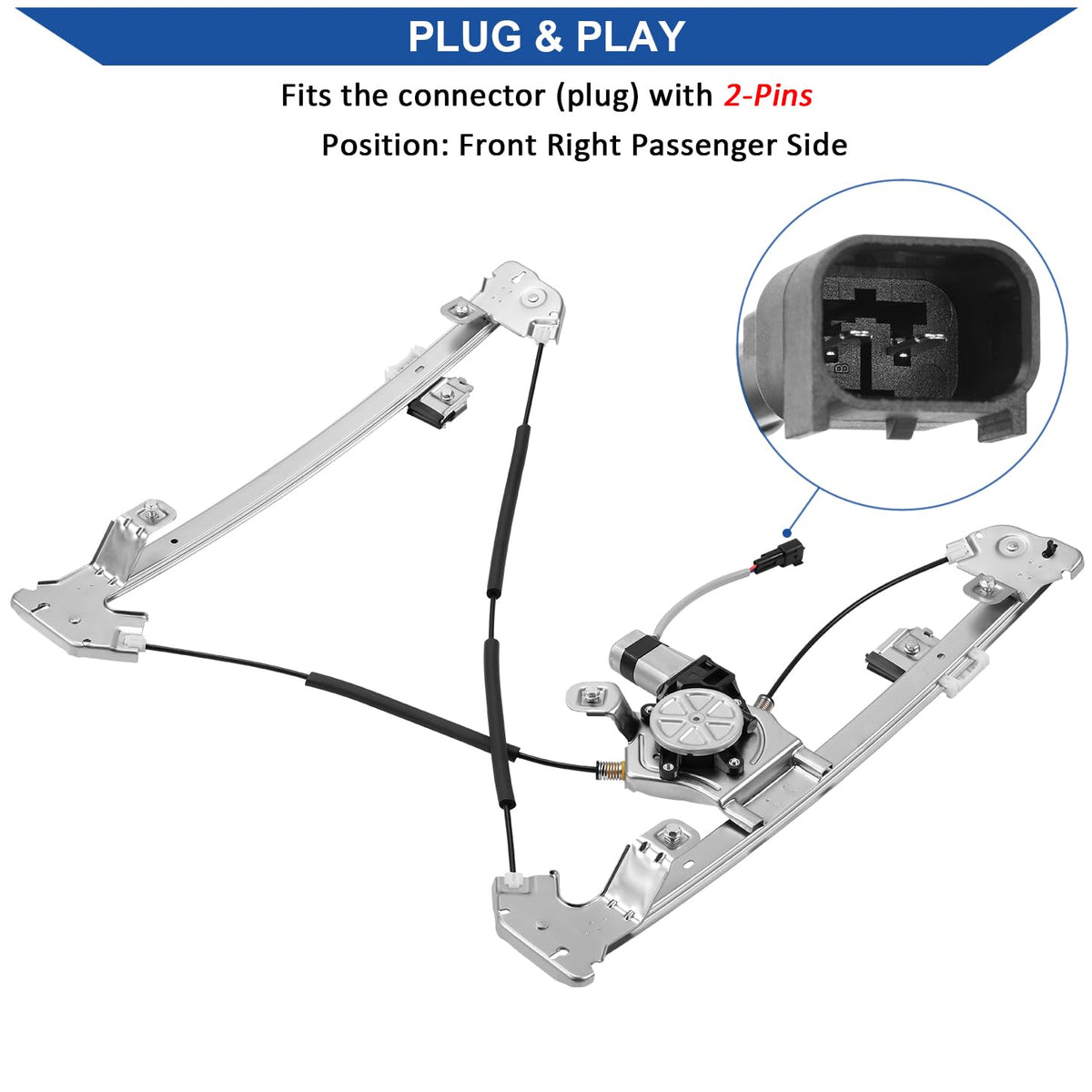 Obaee close view of wiring connector showing plug-and-play compatibility benefit