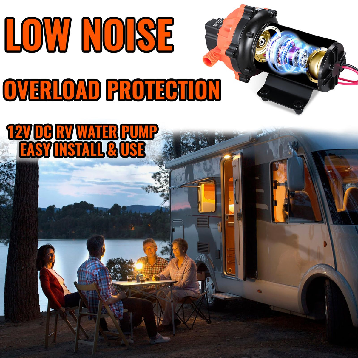 OBALOGI pump installed on a boat deck demonstrating reliable washdown performance