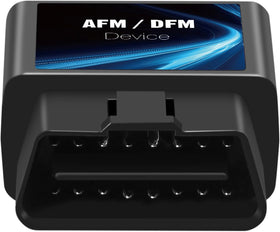 OBDAFM plugged into vehicle OBD-II port demonstrating easy installation benefit
