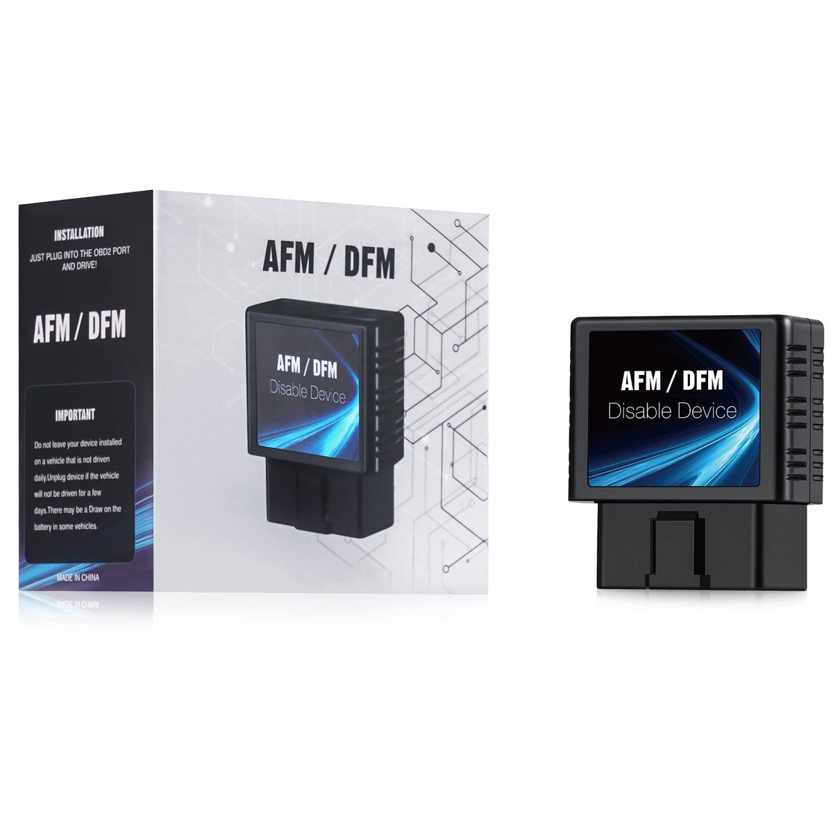 OBDAFM size next to coin showing compact scale for easy storage benefit