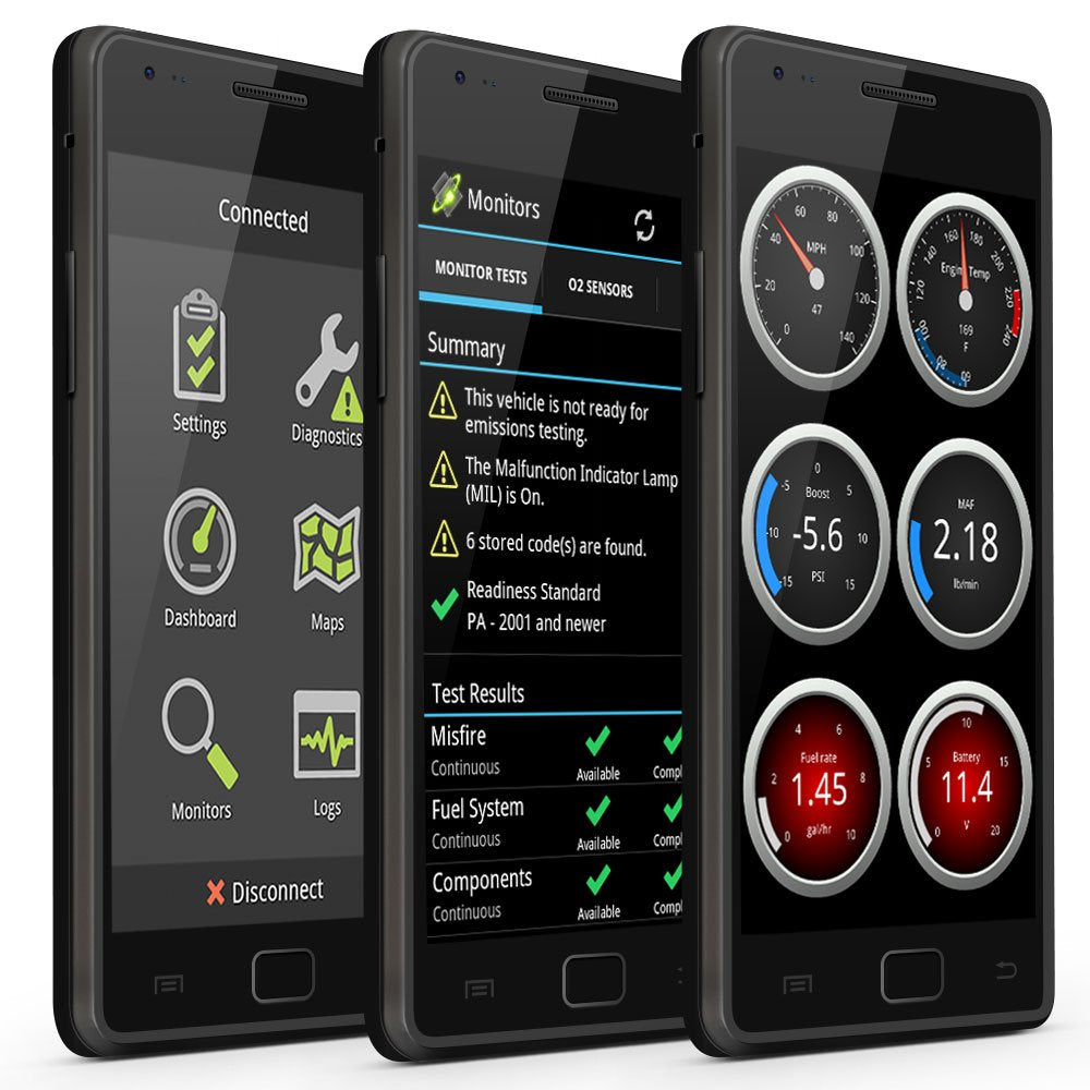 OBDLink LX pairing on Android phone screen, fast live data streaming