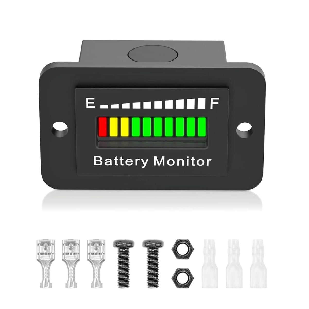 OBDMONSTER BM210 front panel showing LEDs and volt readout for quick checks