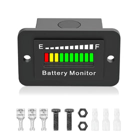 OBDMONSTER BM210 front panel showing LEDs and volt readout for quick checks