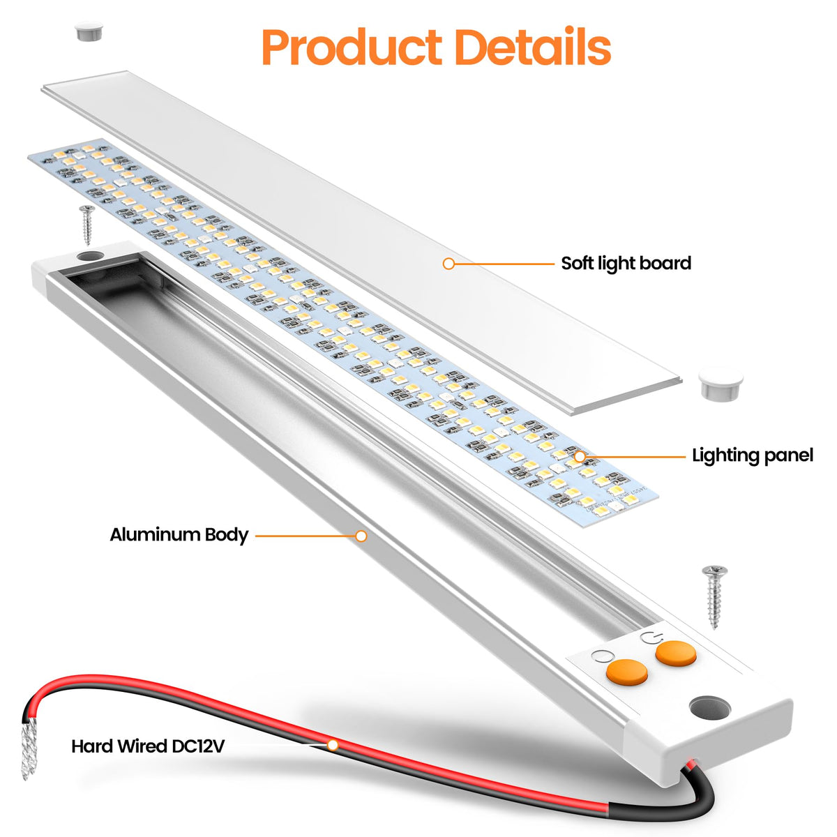 Obeaming cool white task lighting over RV kitchen counter benefit