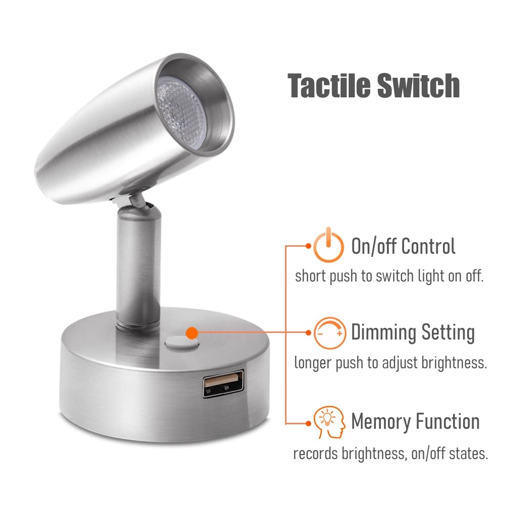Obeaming in-base USB charger detail showing fast-charge convenience