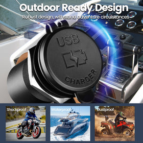 Obeaming mounted in RV dashboard offering low-profile installation and space saving