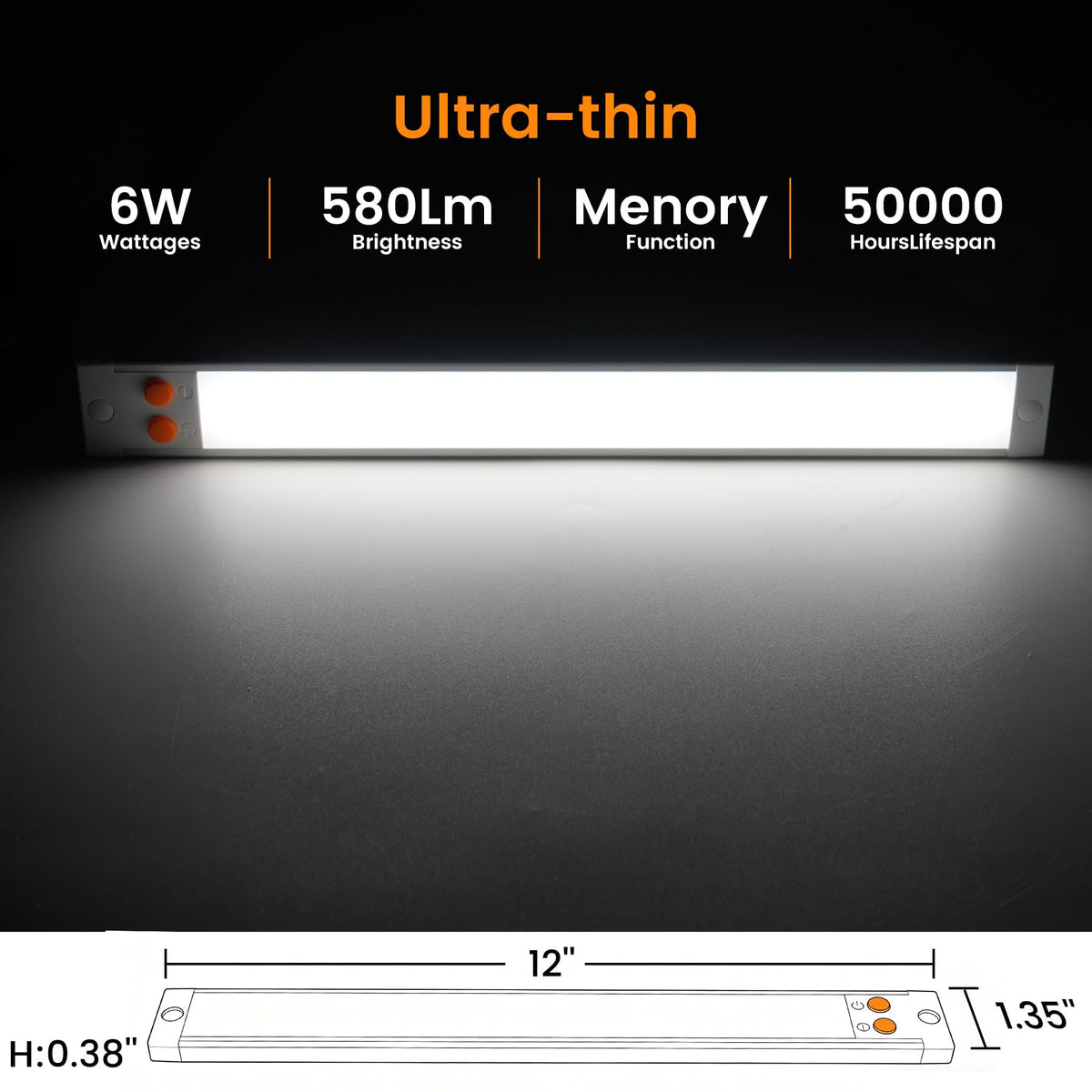 Obeaming neutral white under-cabinet light improving visibility