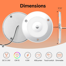 Obeaming held in hand for size comparison highlighting compact 4.75 inch diameter