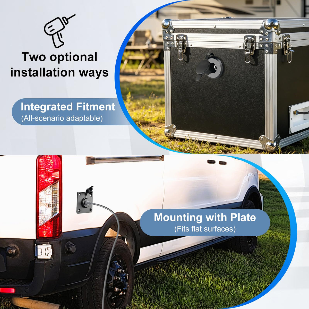 Obeaming size comparison next to a coin shows compact footprint for tight spaces