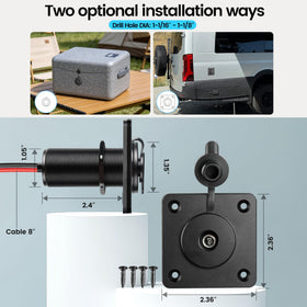Obeaming size comparison with USB socket showing compact dimensions and retrofit fit