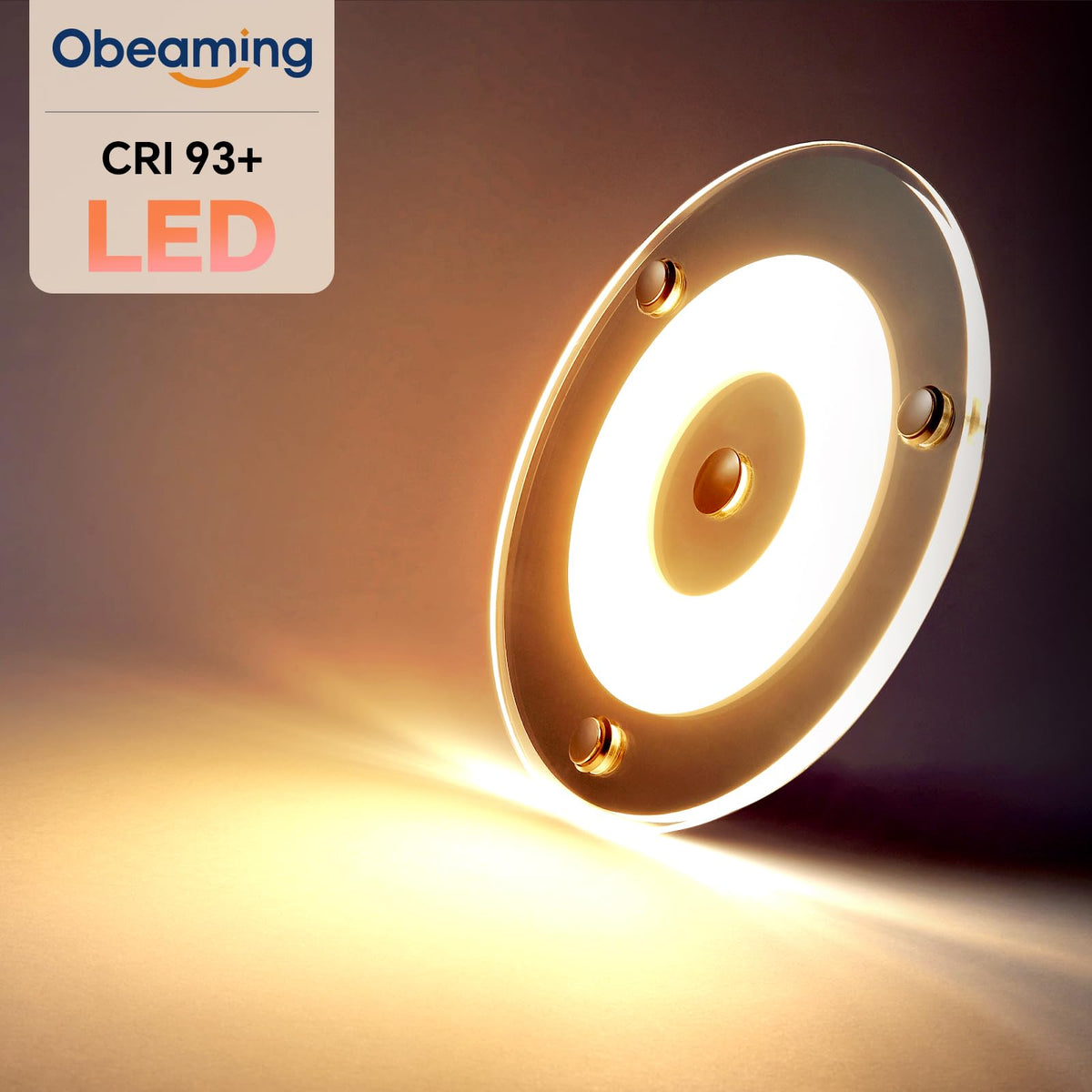 Obeaming touch dimmer being tapped to adjust brightness for convenient control