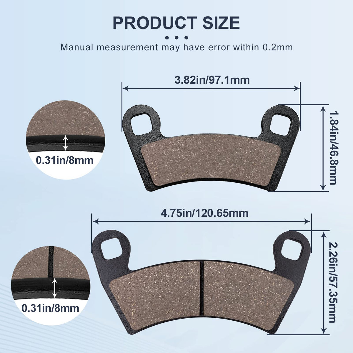 OCEAIR friction surface close-up revealing slotting and fibres for improved heat control