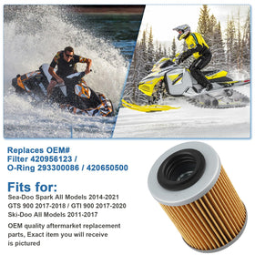 OCEAIR oil filter laid with O-rings included for secure sealing during installation