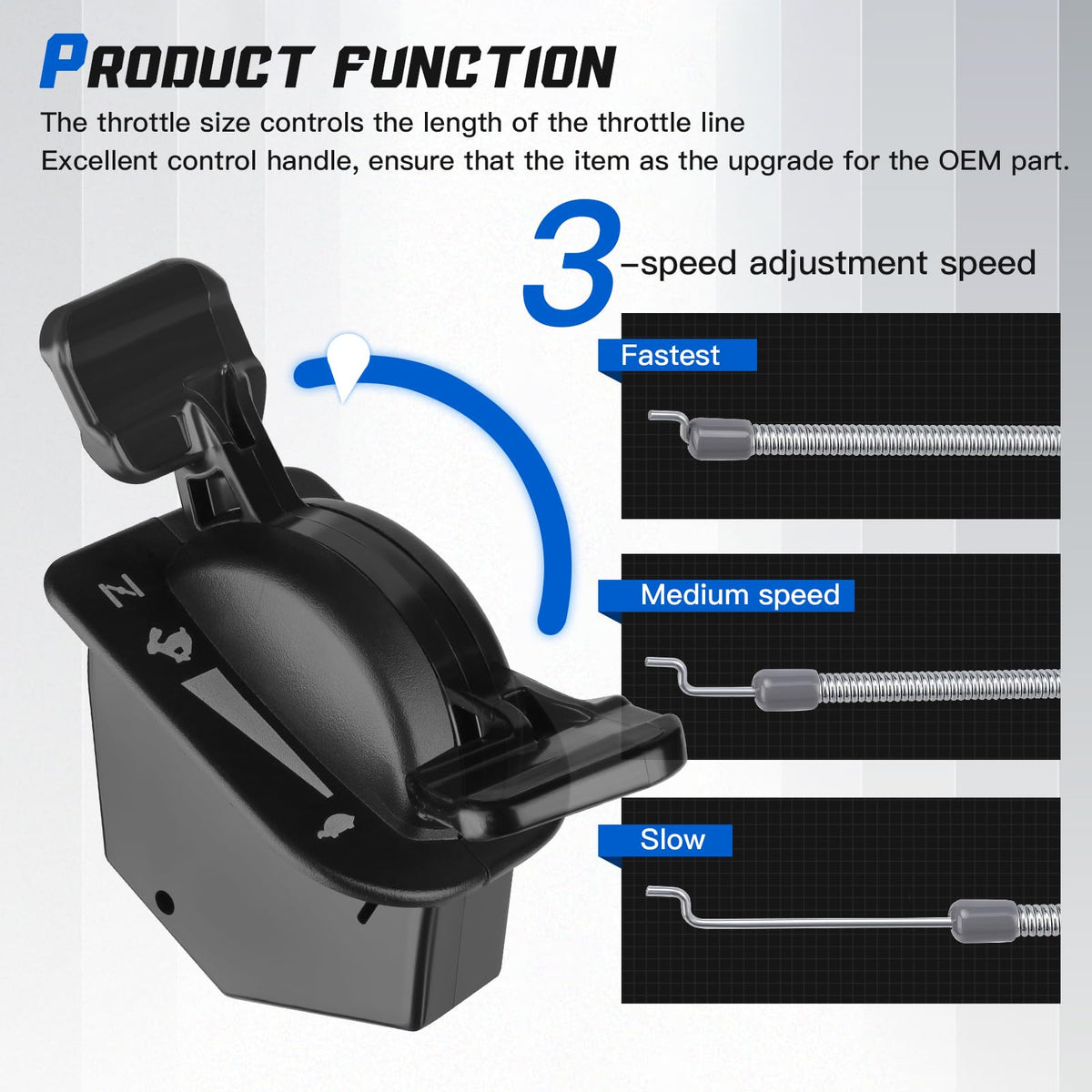 OCEAIR throttle lever connection illustrating direct-fit operation benefit