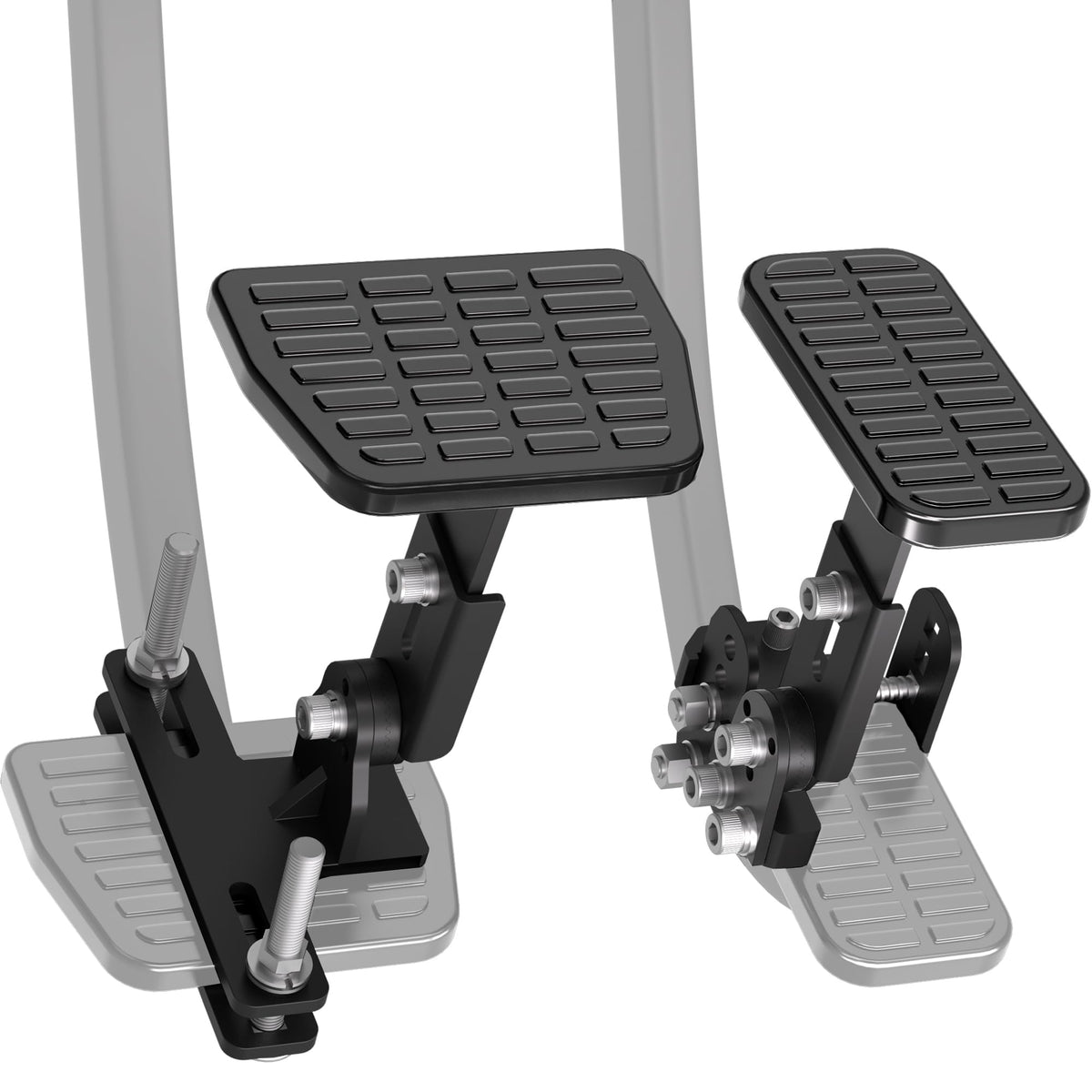 OceanicEcho front view showing both pedal extenders for improved reach