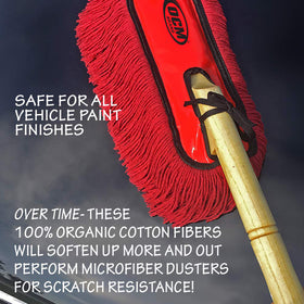 OCM Brand solid wood handle detail providing comfortable durable grip