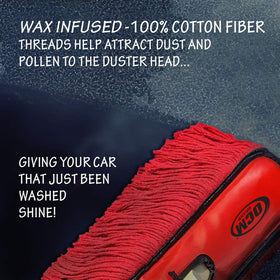 OCM Brand heavy-gauge vinyl storage cover protecting the duster head