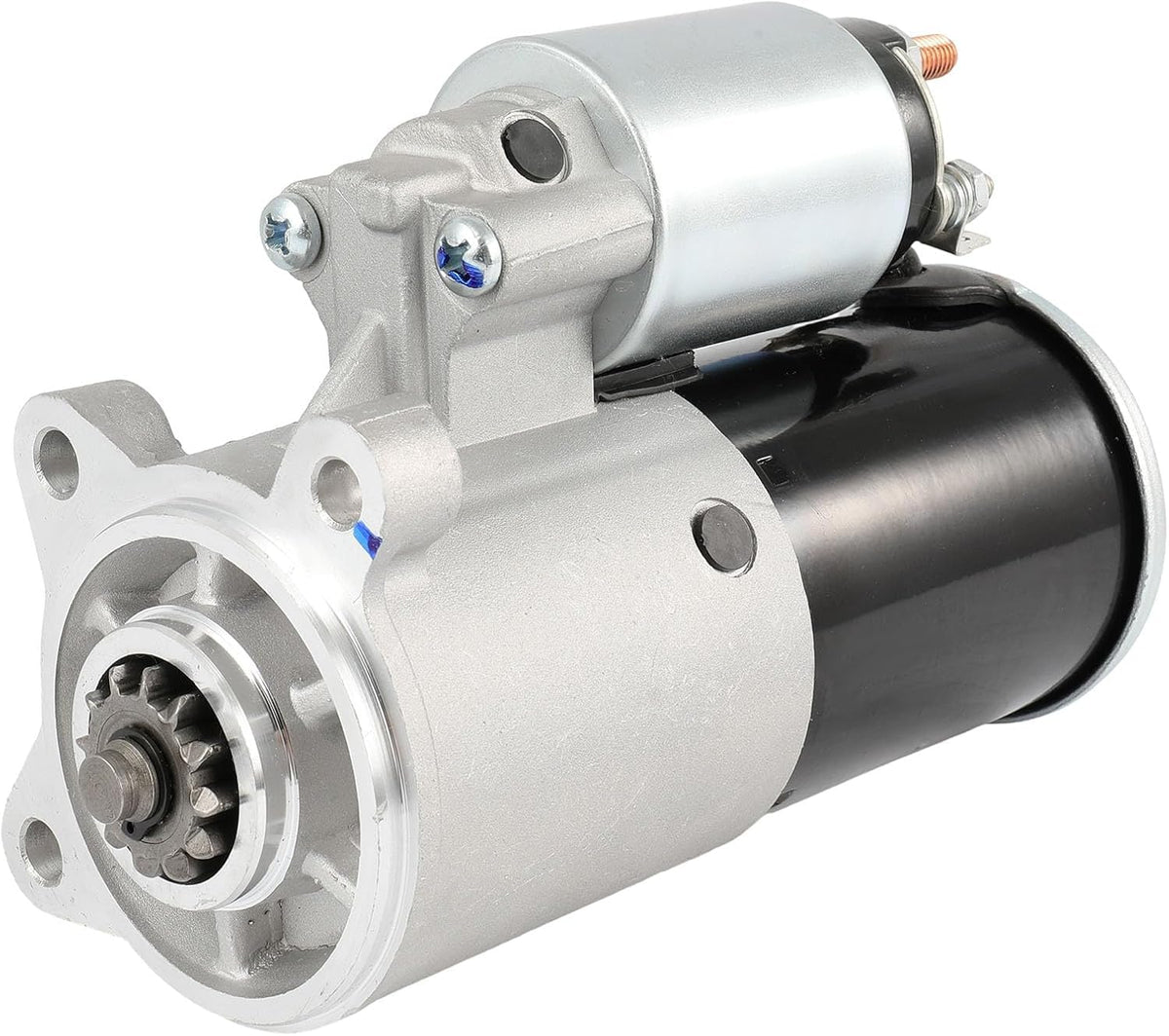 OCPTY starter front view showing mounting points and robust housing for easy replacement