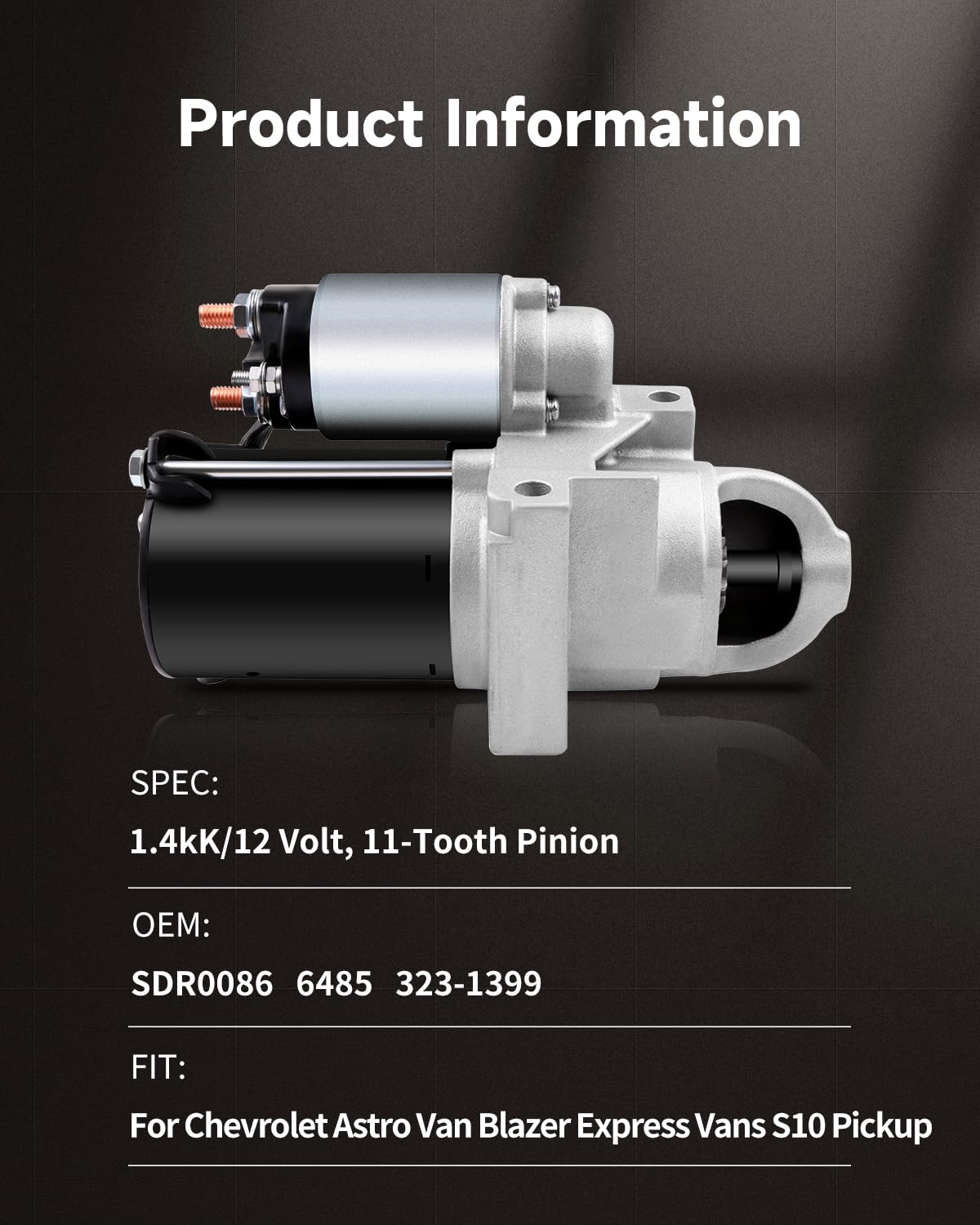 OCPTY starter close-up of pinion gear showing smooth engagement benefit