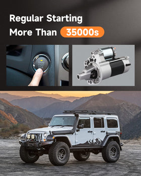 OCPTY starter installed in a Jeep engine bay, demonstrates direct-fit replacement and ease