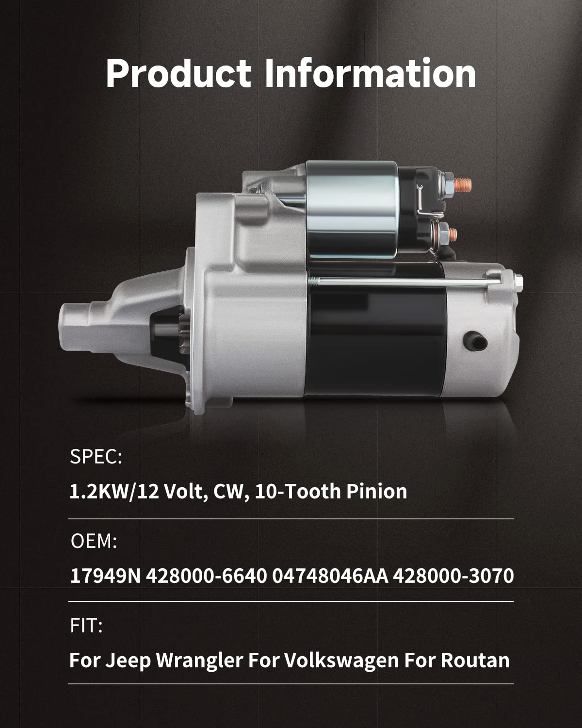 OCPTY starter side profile mounted, illustrates compact design and secure attachment benefit