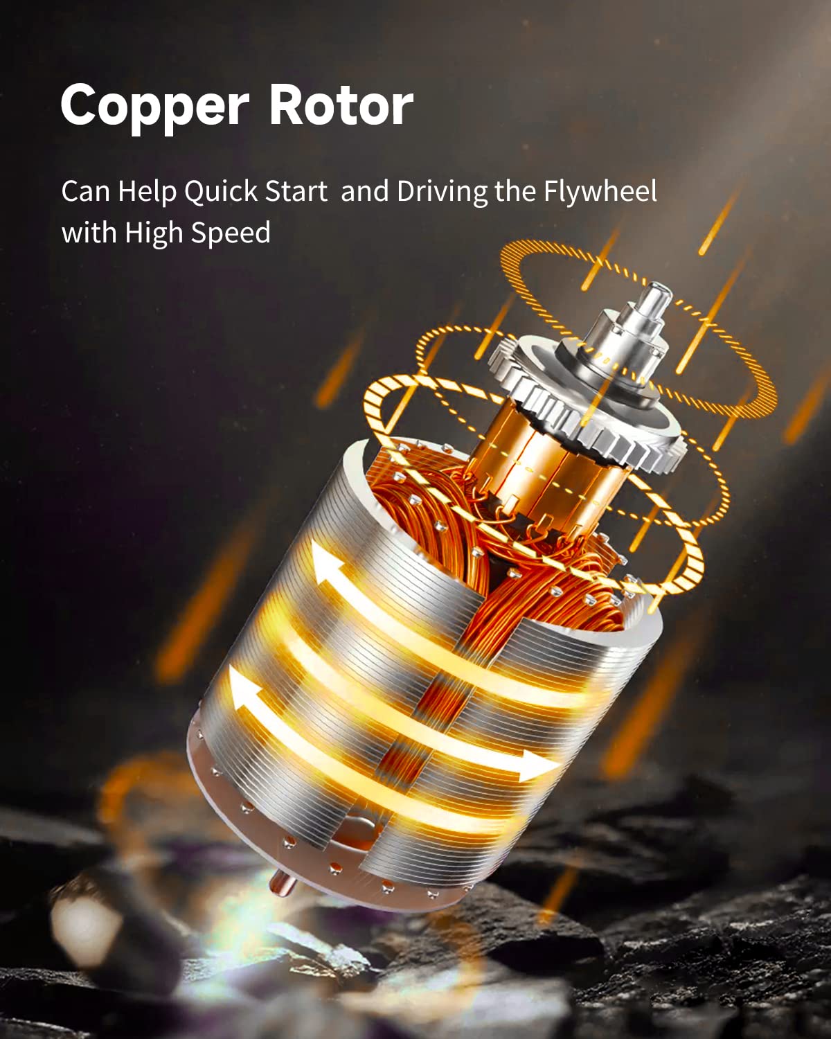 OCPTY starter mounting flange detail showing correct bolt alignment benefit