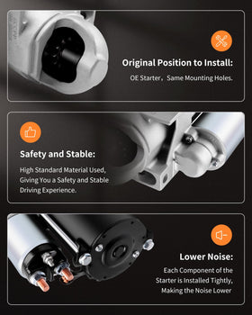 OCPTY starter electrical terminals showing secure connections benefit
