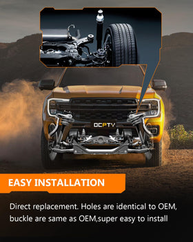 OCPTY rear struts installed showing enhanced ride comfort and reduced sway