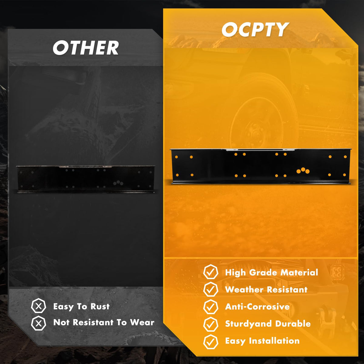OCPTY thickness measurement showing heavy-gauge steel for load resistance