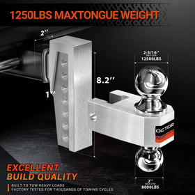 octora close-up of patented joint highlighting anti-noise feature for quieter towing